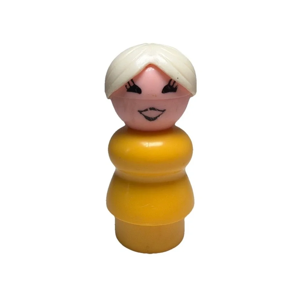 Vintage, Fisher Price Little People. Yellow Dress Woman, 2